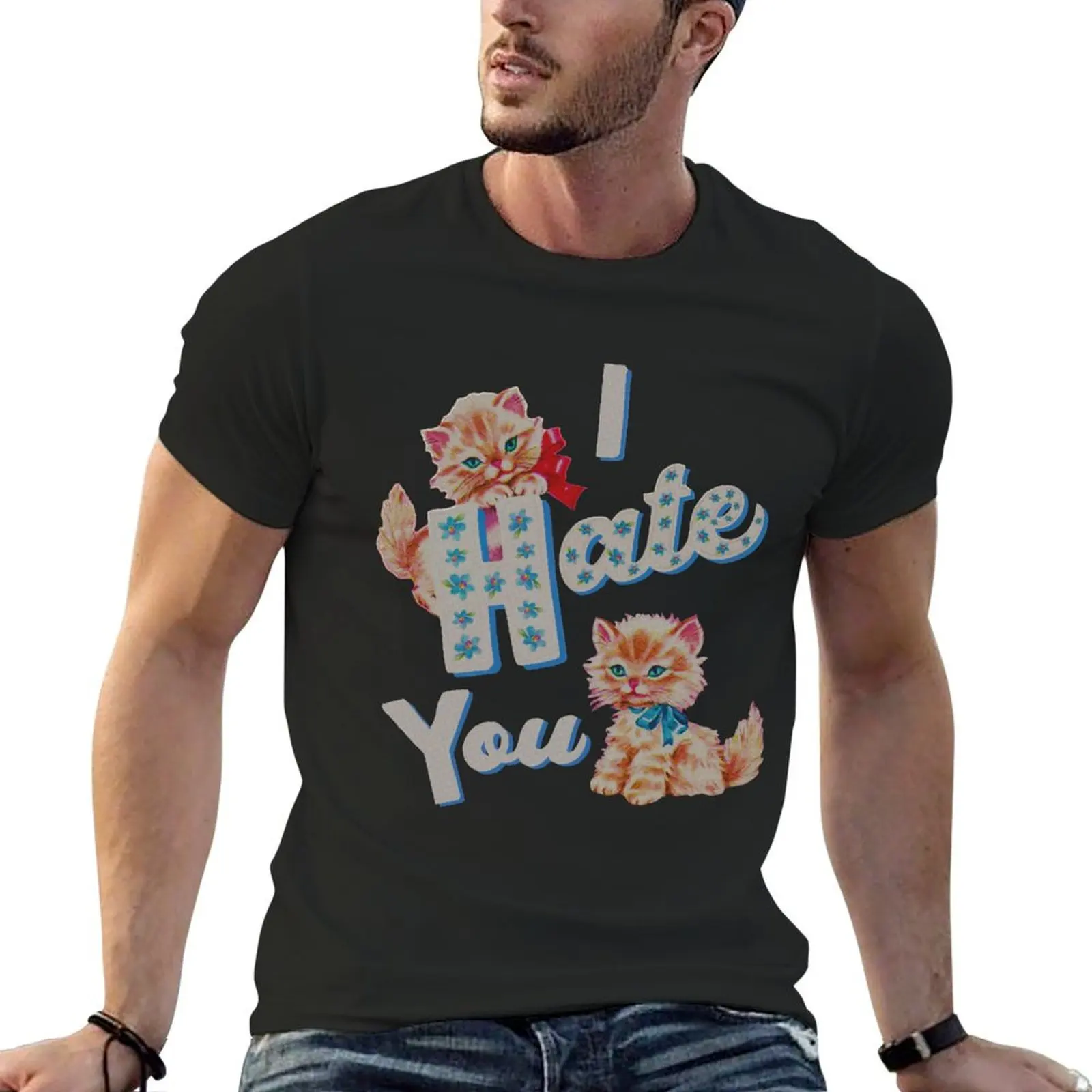 

Футболка I HATE YOU, быстросохнущая Эстетическая одежда, великолепные футболки для мужчин