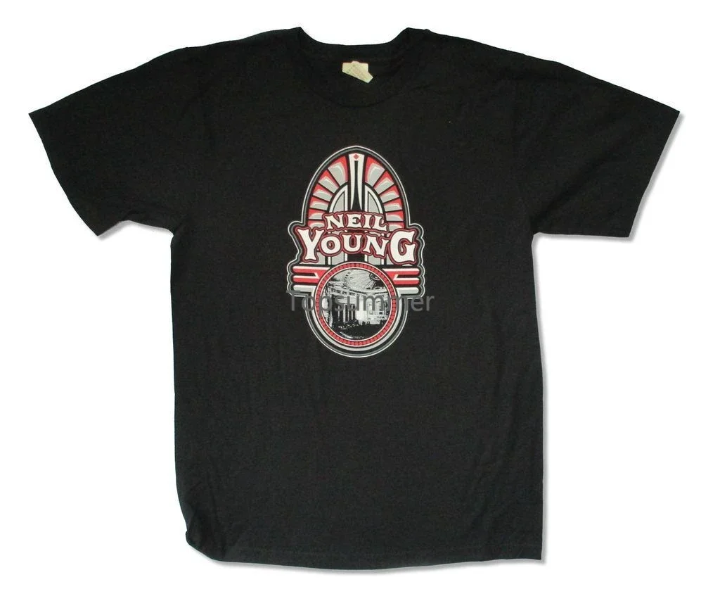 

Neil Young Theater American Tour Mens Black T Shirt New Adult