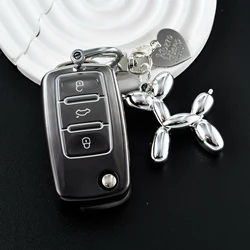 Premium Leather Car Key Case with Keychain (Black set 2)