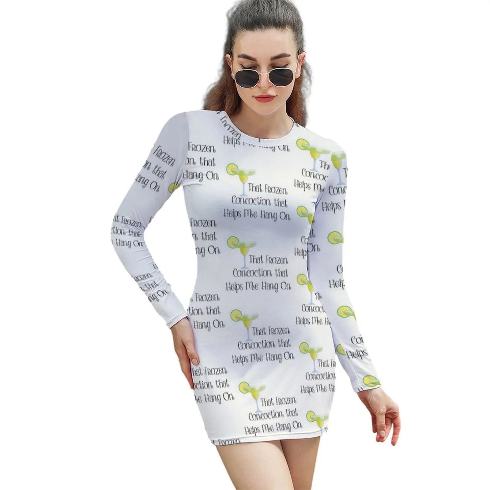 

That Frozen Concoction that Helps Me Hang On Long-Sleeved Sheath Dress Dress vintage dress for women summer