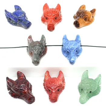 1.5″ Wolf Head Hand Carved Pendants