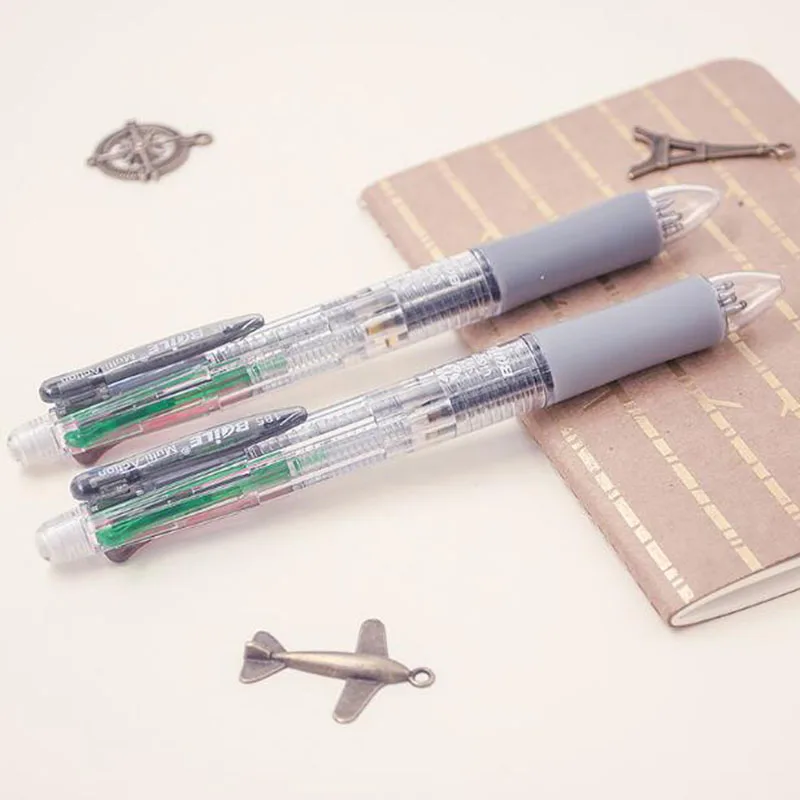 Multifunctional Ballpoint Pen Four-Color Ballpoint Pen Black / Blue / Green Red 0.7mm + 1 Piece 0.5mm Pencil