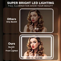 32x40 inch LED Bathroom Mirror Vanity Mirrors with Backlit Lights Fogless Makeup Mirror Wall Mounted with Demister Dimmable - Image 2