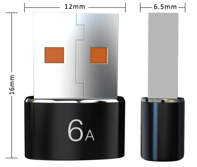Dual USB C to USB Adapter Set - Type C Male to USB Female Converter for Data Transfer and Charging
