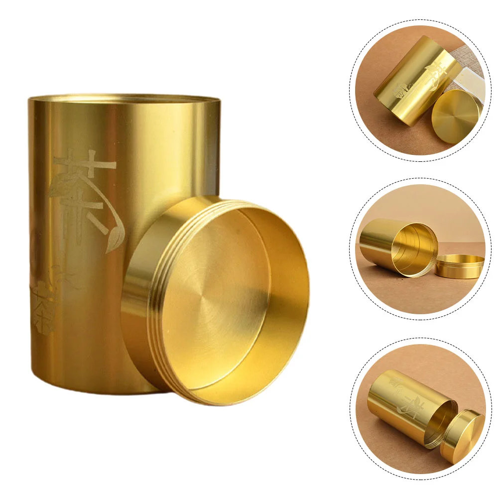 

Tea Storage Coffee Canister Round Tins with Lids for Loose Make Organizers and Containers