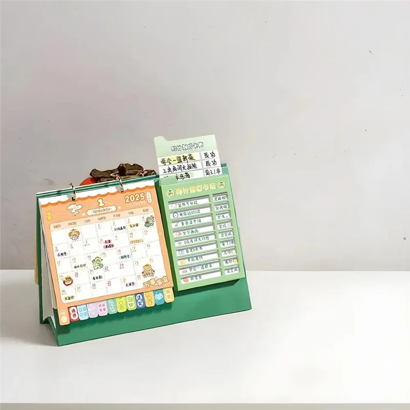 A13U Desk Calendar Year Of The Snake Tabletop Flipes Monthly Calendar Schedules Planner With Labels For Kids Planning