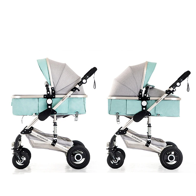 3 in 1 passeggino di lusso High Landscape carrozzina portatile passeggino multifunzionale carrozzina neonato double face