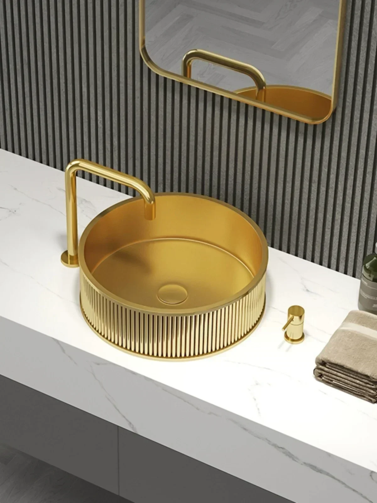 

Новый круглый стол из нержавеющей стали, раковина для умывальника, бар, отель, ресторан, художественный бассейн