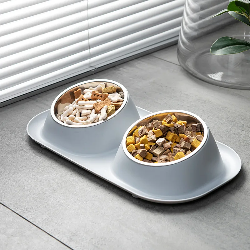 

Cat Bowl Double Bowl Protects Cervical Vertebra from Overturning, Automatic Drinking Water, Dog Bowl, Rice Bowl, Pet Products