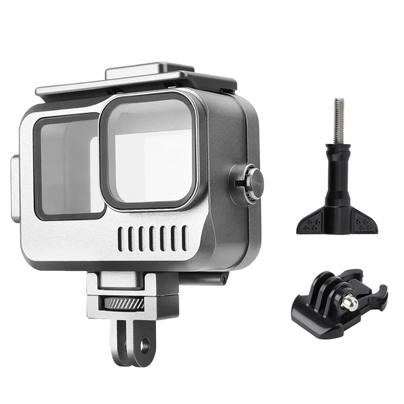 

Waterproof Housings Cage For Gopro Hero 9 10 11 Aluminum Alloy Case 40M IPX8 Underwater Imported 9H Tempered Glass Easy To Use