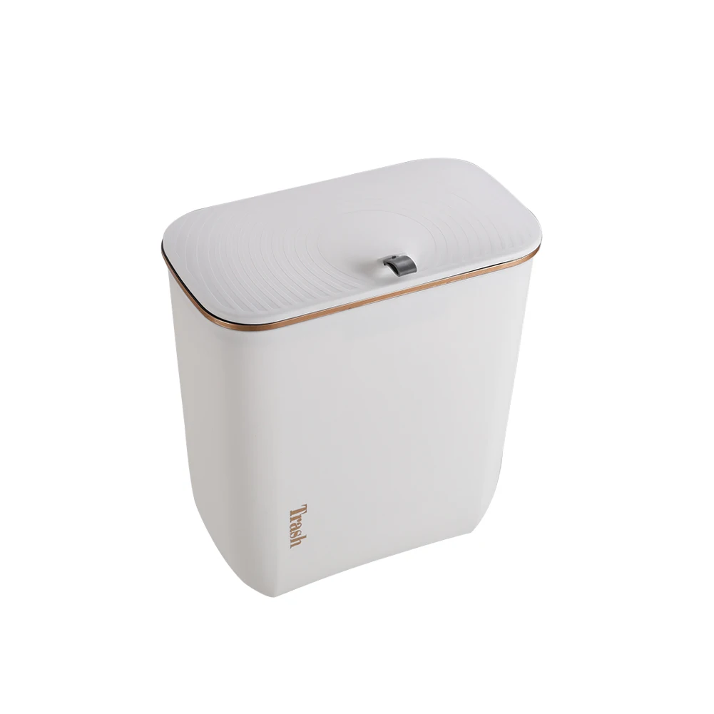 Kitchen Bathroom Hanging Waste Bin with Lid Wall Mounted Garbage Can for Cabinet Under Sink Waste Garbage Compost Bin: 3 - 5 Days Free Delivery Only UK