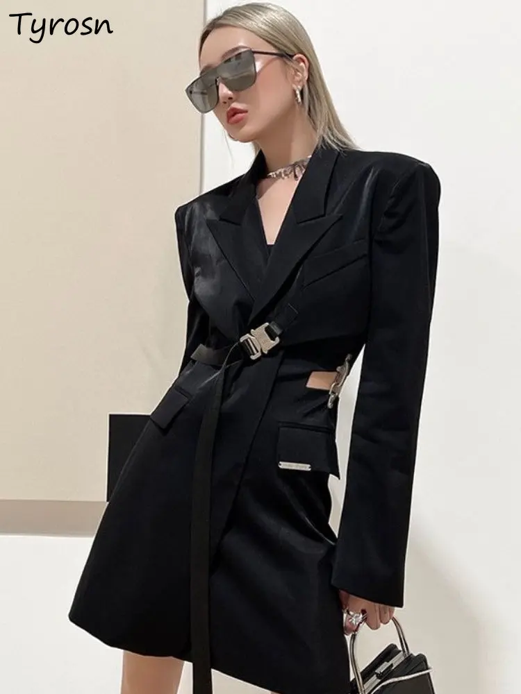 

Blazers Women Asymmetrical Design Personality Retro Ladies All-match Creativity Fashion Hipster Club Spring Korean Style Leisure