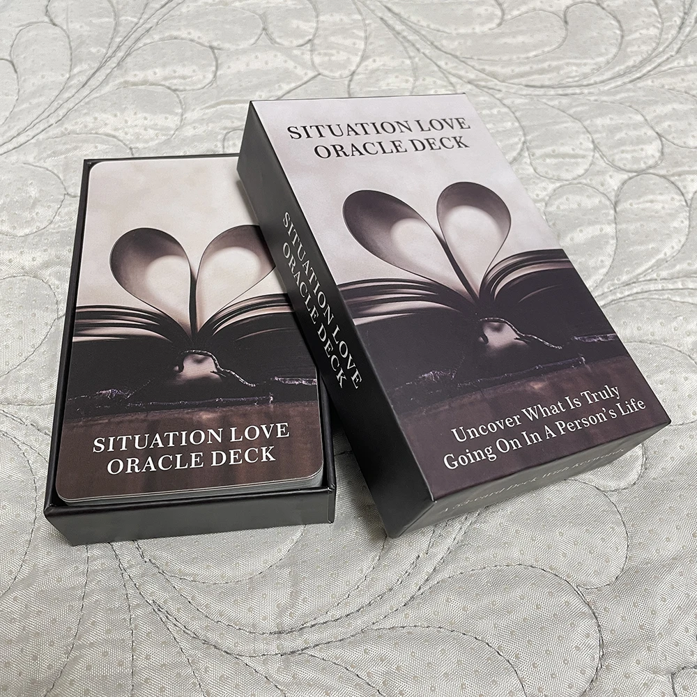 Cartes Love Oracle QCFQCF - Deck 54 Cartes Pour Divination Amour, Flamme Jumelle, âme Sœur, Débutants Acceptés