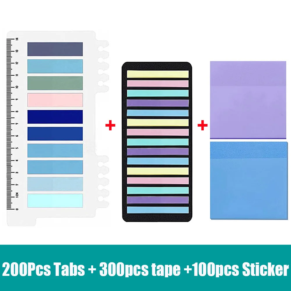 600 Sheets See Through Clear Sticky Notes Index Tabs Memo Pad Bookmarks Long Colored Sticky Notes School Stationery Supplies sticky bookmarks index tabs flags sticky note self adhesive pvc fluorescent arrow flag tabs colored sticky notes school supplies