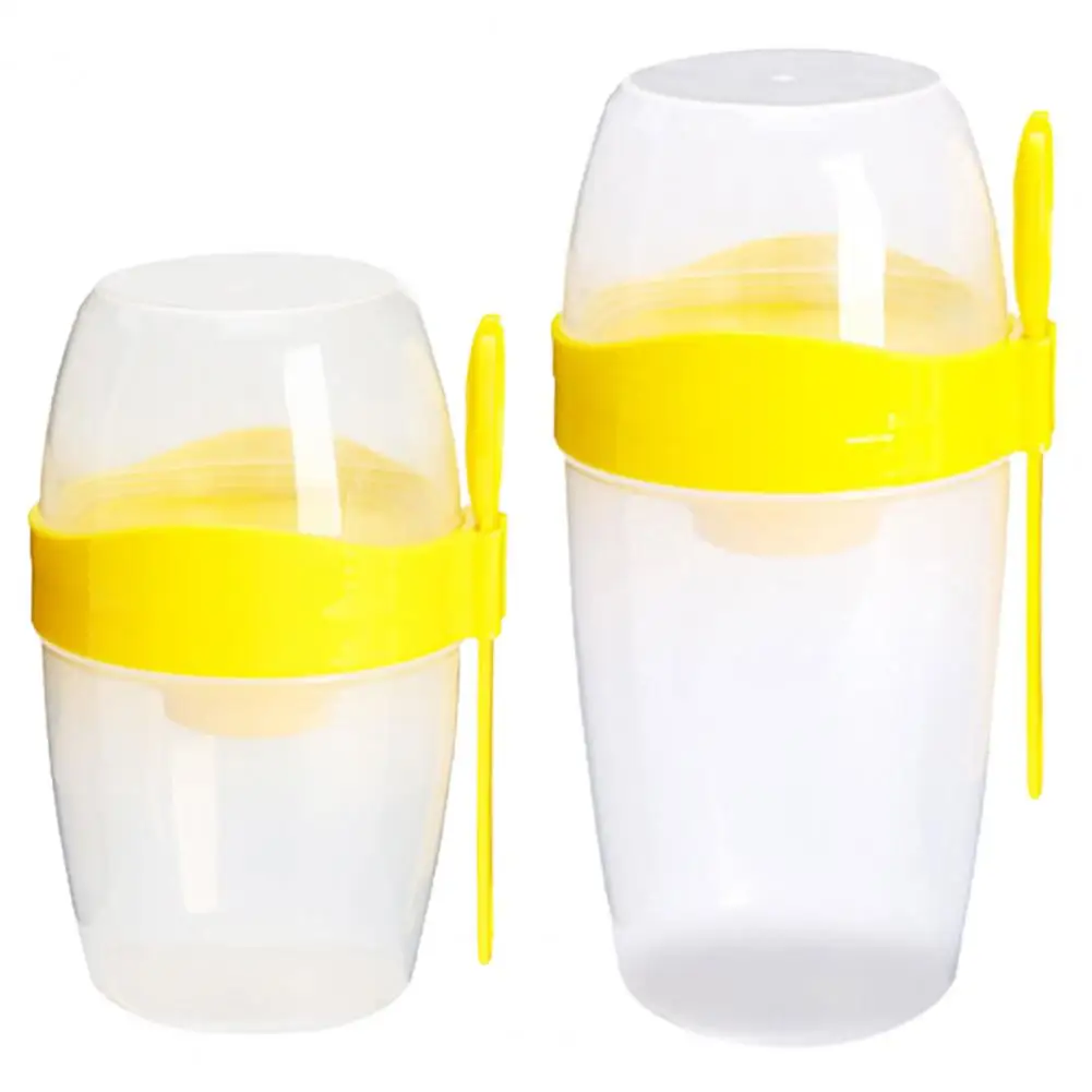Portable Breakfast Oatmeal Cereal Nut Yogurt Salad Cup With Fork Spoon Double Layer Capacity Soy Milk Cup Household Supplies
