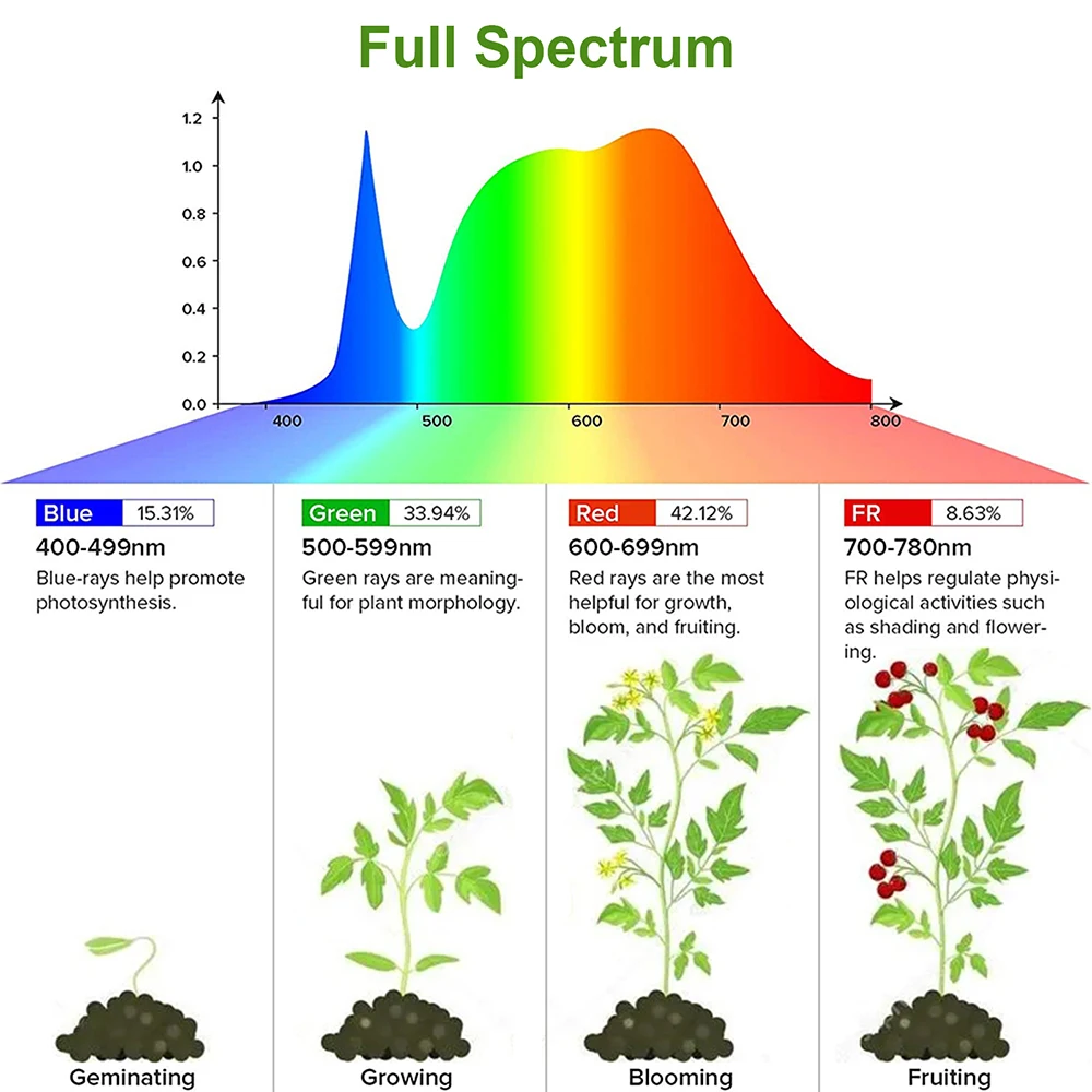 LED Grow Light 1/2/3/4 LED Grow Light Strips for Indoor Plants USB Full Spectrum Phyto Lamp Dimmable Timer Seedlings Vegs Flower Growing Lamp