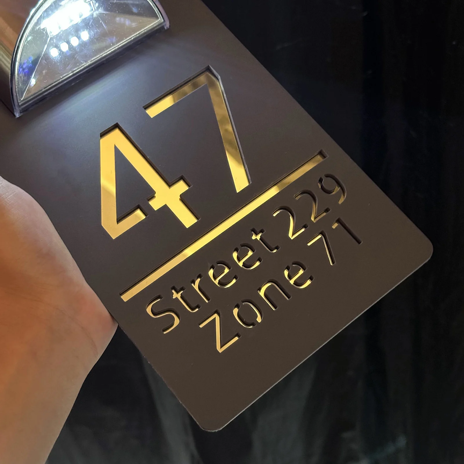 Personalized Solar House Number Outdoor Lights with Intelligent Motion Sensor for Door house number signs door signs house numbers number plate