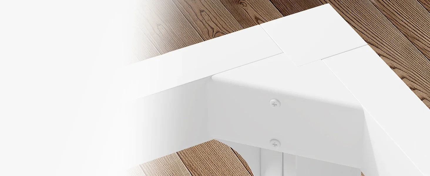 Home office desk with integrated LED lights