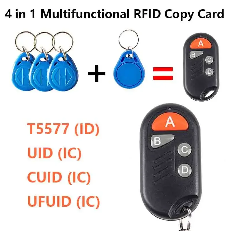 1Pcs/Lot RFID Multiple Key Tag T5577 Rewritable 125KHz RFID Card UID ...