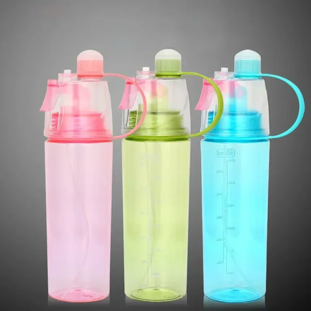 Newest Sports Spray Cup Plastic Cool Summer Sport Bottle Portable Climbing Outdoor Bike Shaker Water Bottles 6