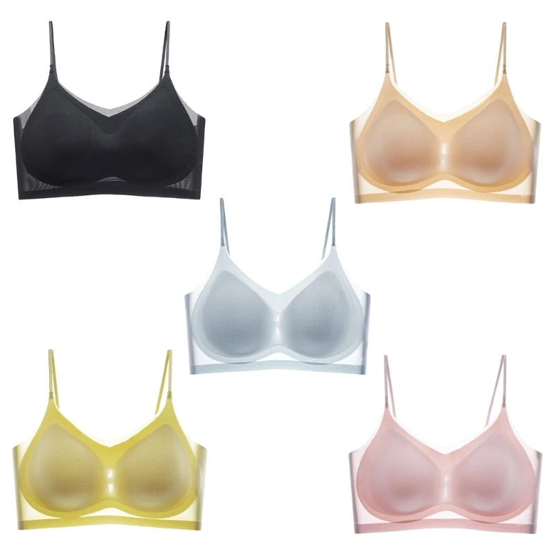 

Women's Invisible Comfort Seamless Bra Adjustable Skinny Straps Bralette Bra