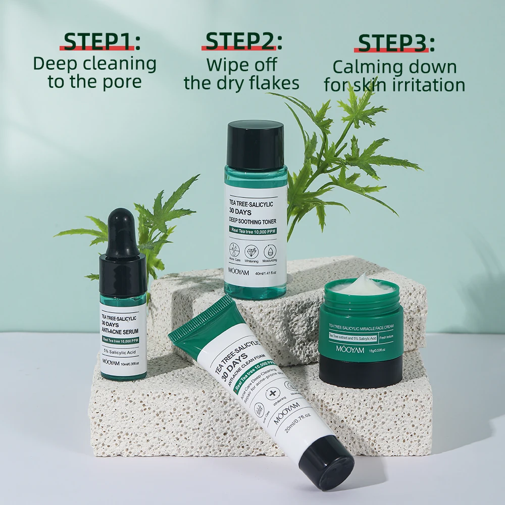 Skincare Kit Facial Cleanser Toner Serum Cream Face Care Gift Set