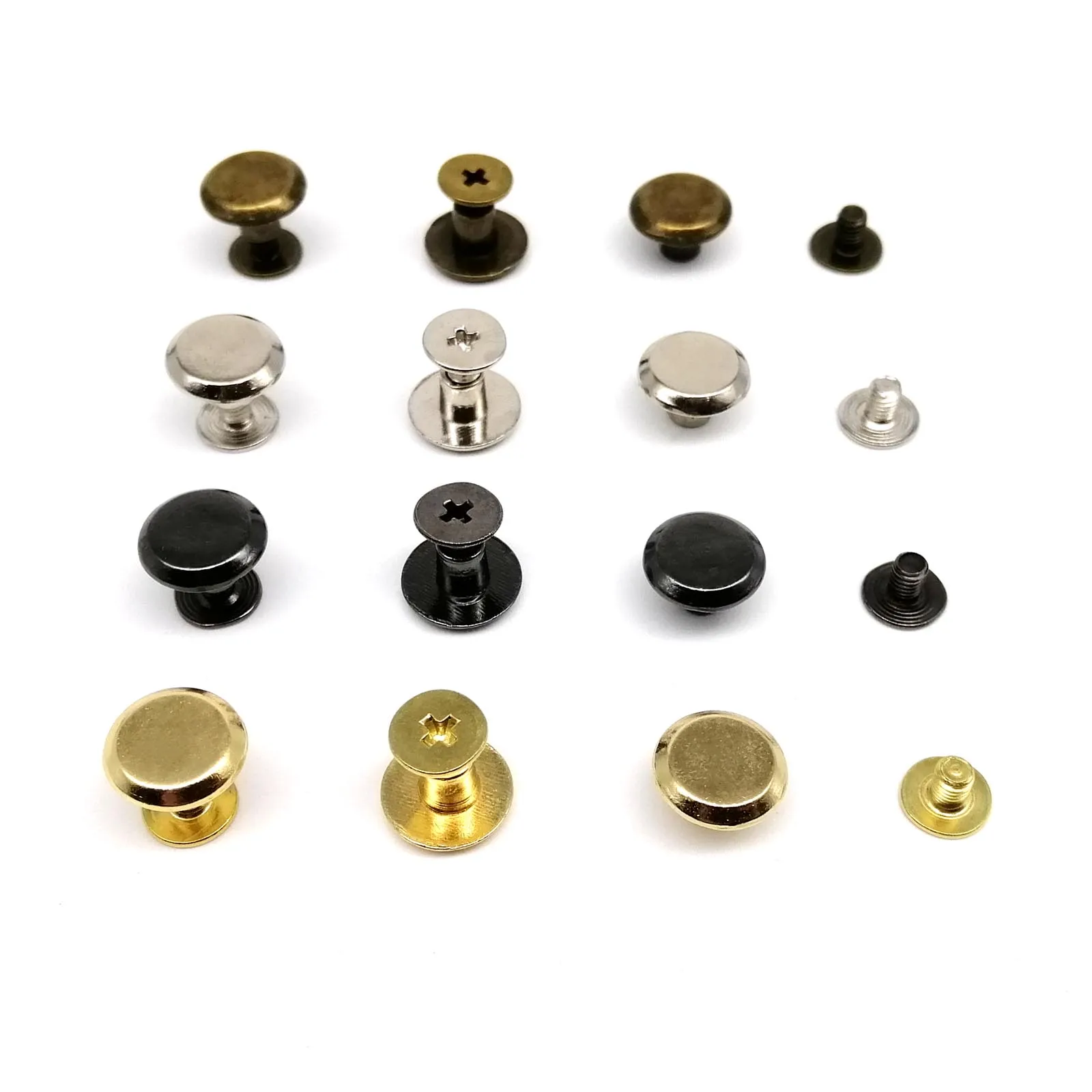 10pcs Metal Screwback Rivet Studs for Leather Craft and DIY Projects