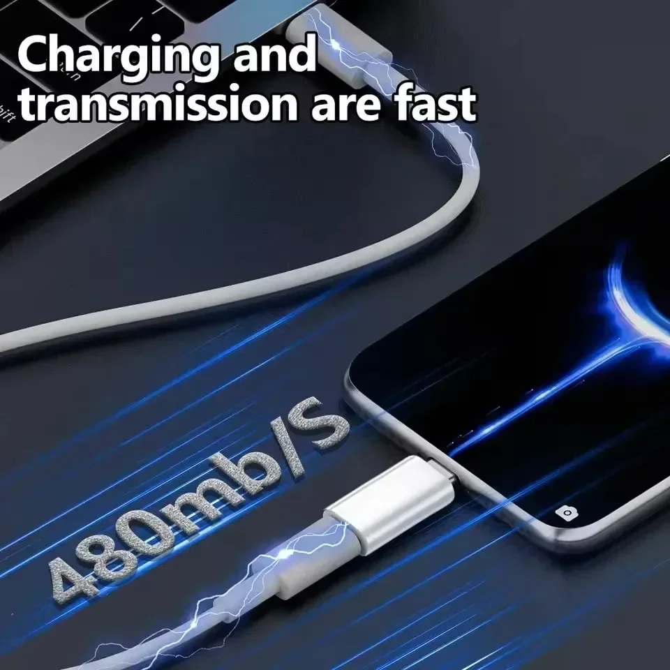 Fast Charging Lightning to USB-C Data Transfer Adapter