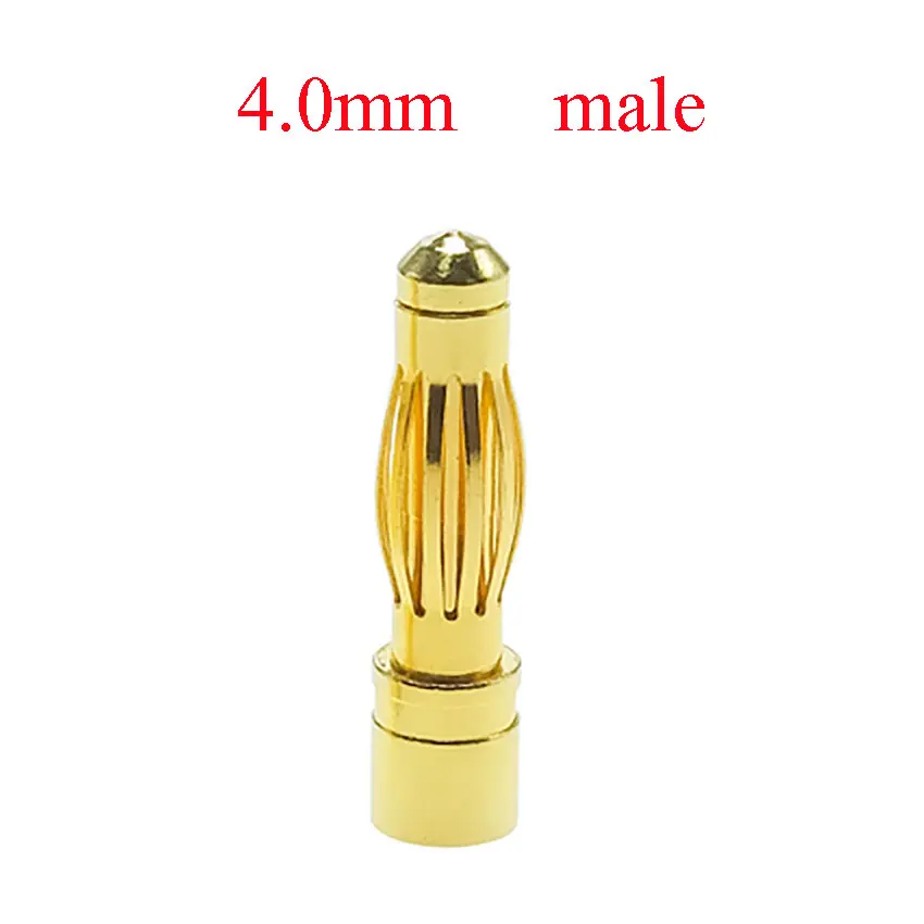 10PCS 2mm 3mm 3.5mm 4mm 5mm 5.5mm 6mm RC 배터리 골드 도금 총알 바나나 플러그 고품질 남성 여성 총알 바나나 플러그