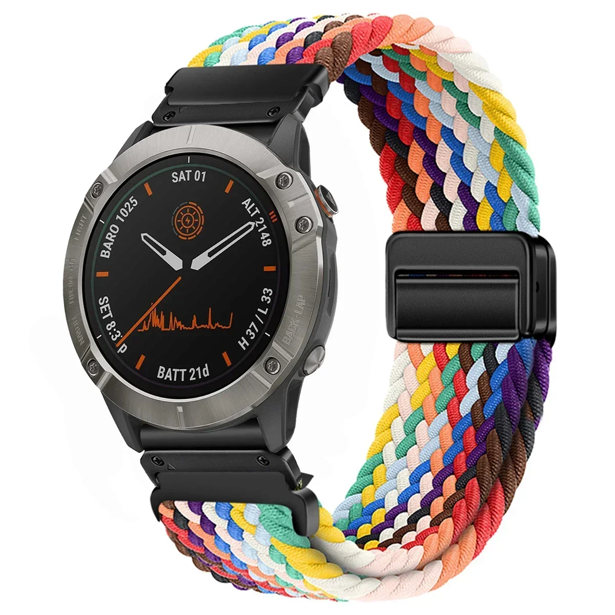 Enhanced Nylon QuickFit Smartwatch Strap - Universal 22/26mm Wristband