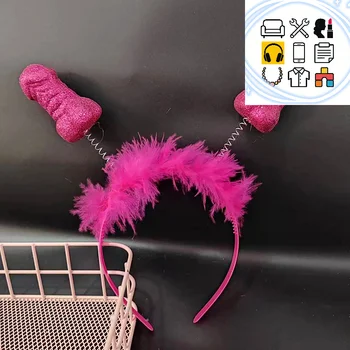 Fascia per addio al nubilato Fascia per capelli sexy rosa rossa Sposa per essere addio al nubilato Decorazioni per feste di addio al nubilato felice Foto Prop