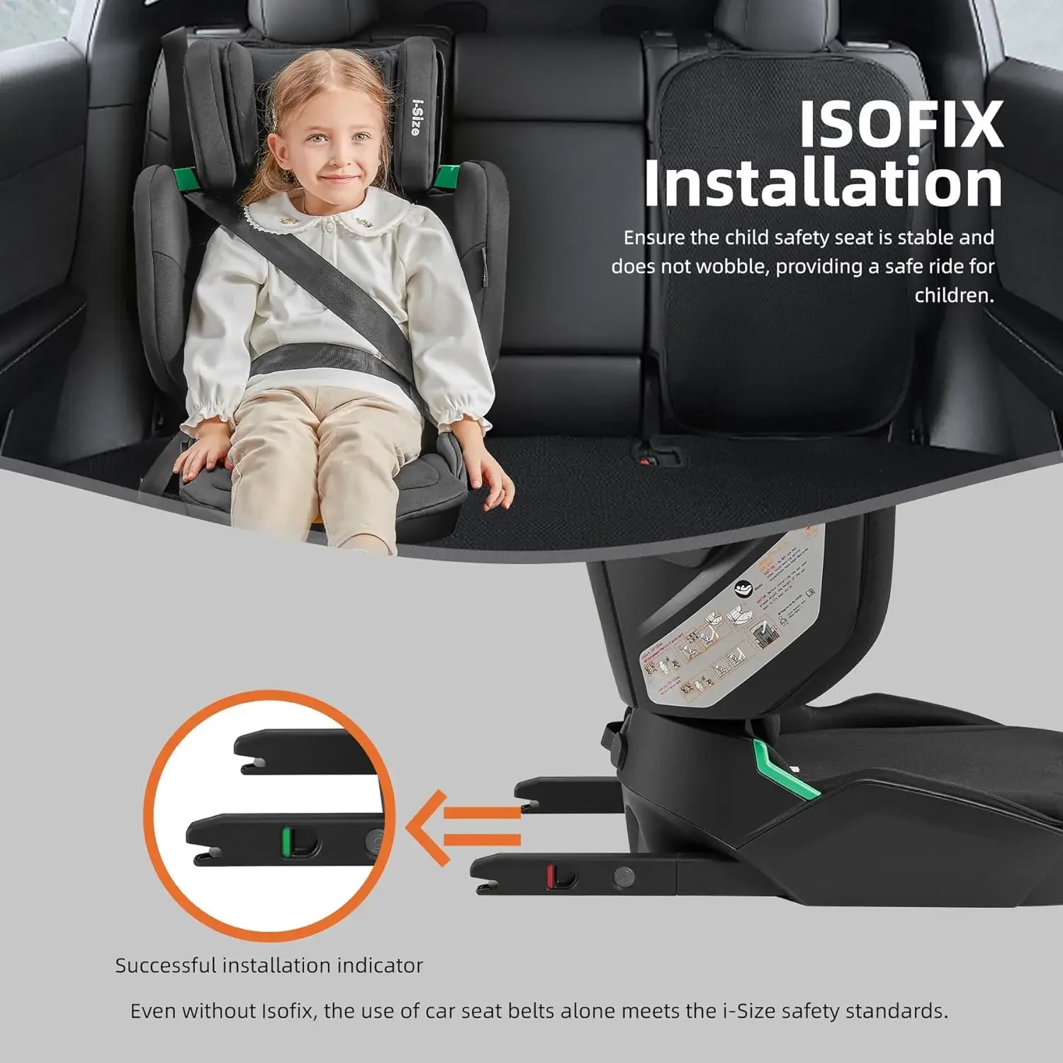 Jovikids Portable Folding I-Size Highback Booster Child Baby Car