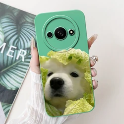 Cute Funny Cartoon Shockproof Phone Case - Soft TPU s for Xiaomi Poco C61 (Green 1958)