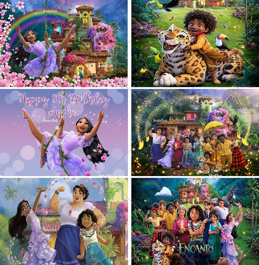 Enanto Mirabel Photography Fondali Ragazze Happy Birthday Party Decoration Vinile Bambini Photo Studio Puntelli Sfondo