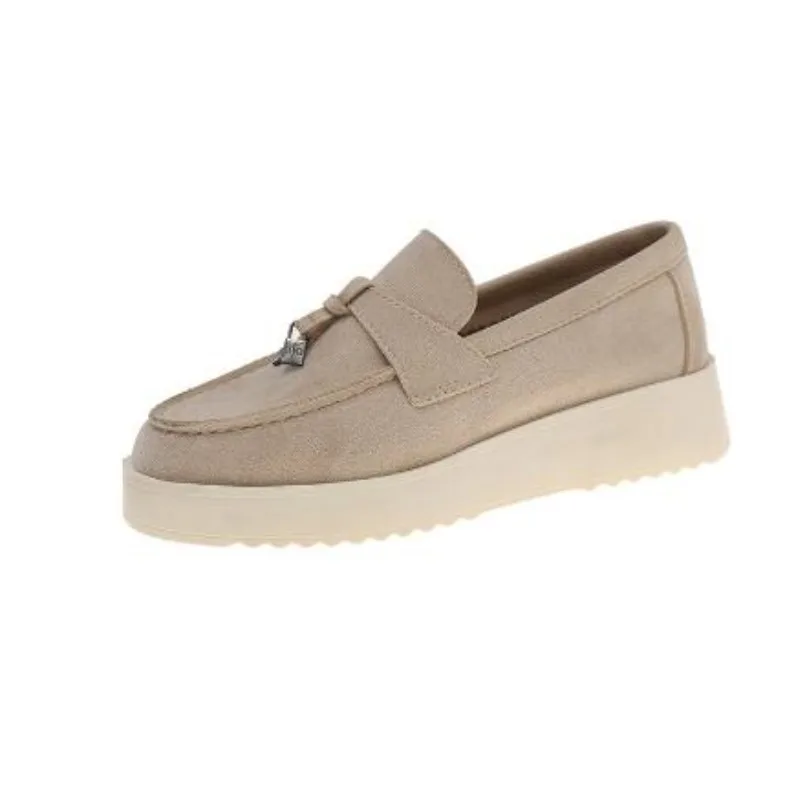 Women Flats Summer Walk Loafers Moccasines Suede Spring Autumn
