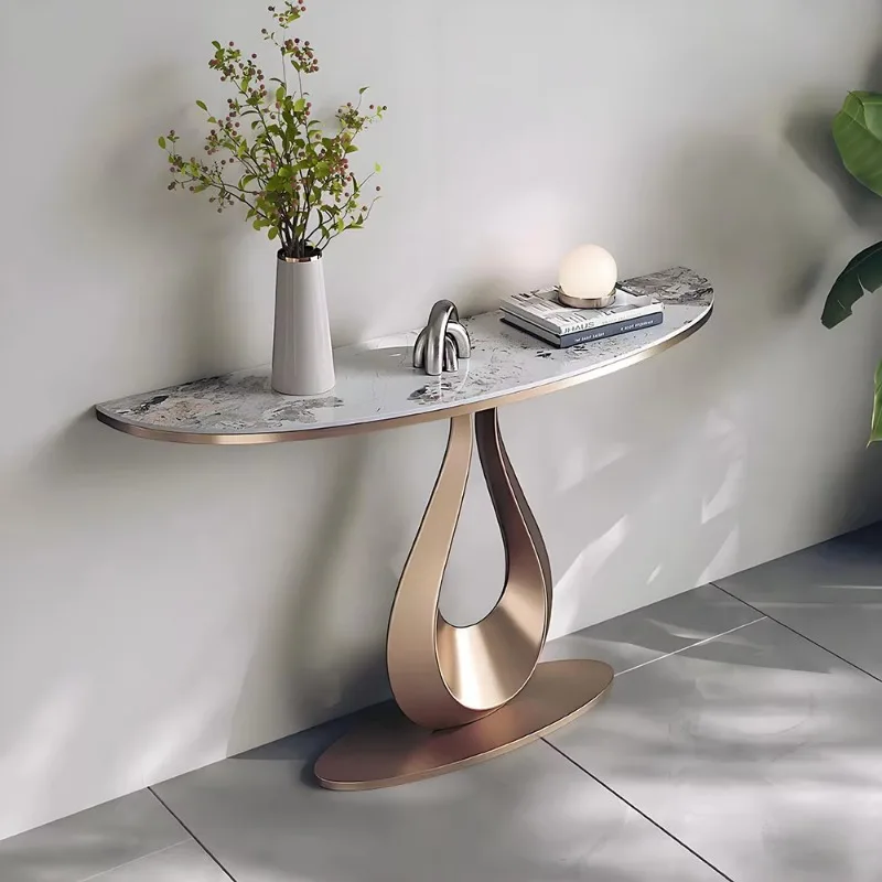 Tavoli Console in Stile Mid-Century in Metallo, Moderni e Semplici per Ingresso, Corridoio e Soggiorno