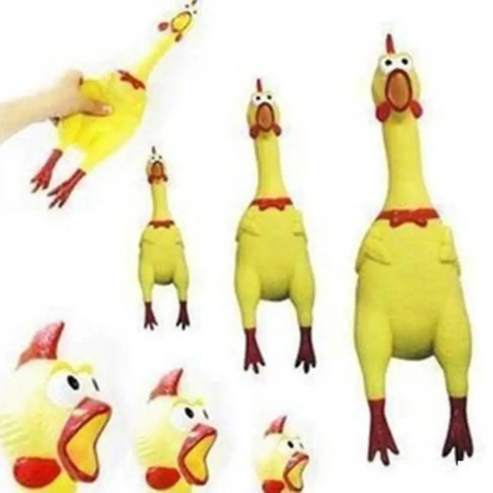 

17cm Dog Sounding Toy Screaming Chicken Pet Dog Toy Chicken Squeeze Sound Dog Chew Toy Pressure Relief Squeak Squeaker Chicken