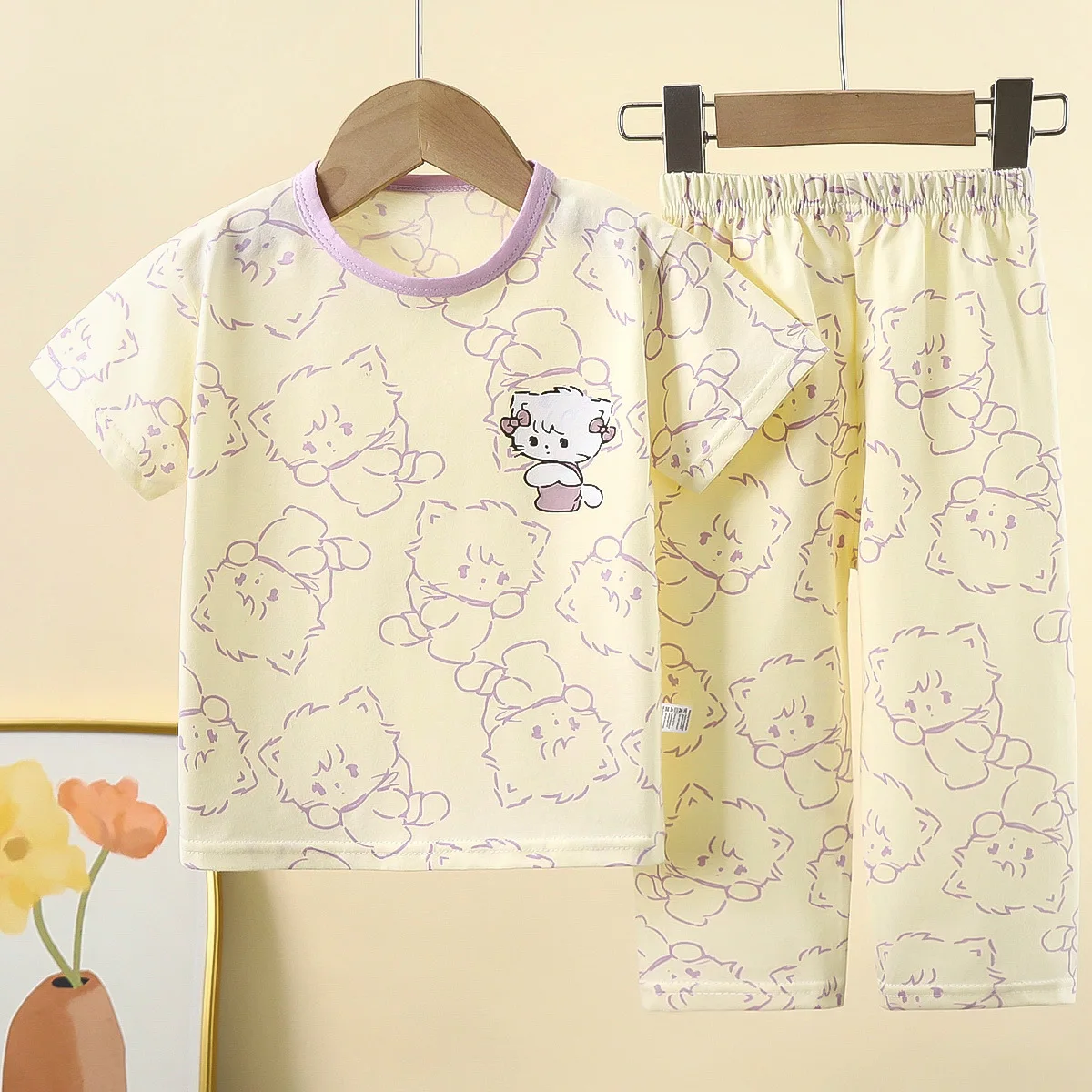 Children Underwear Set Pure Cotton Summer Autumn Boys Long-sleeved Pajamas Girls Home Clothing Children's Clothing cotton pajamas set