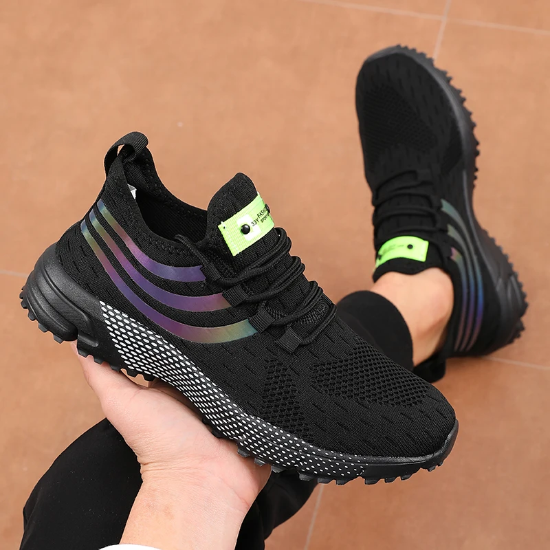 Summer Men's Running Shoes 2025 New Premium Trend Breathable Anti Slip Mesh Sneakers Fashionable Lightweight Outdoor Men's Shoes