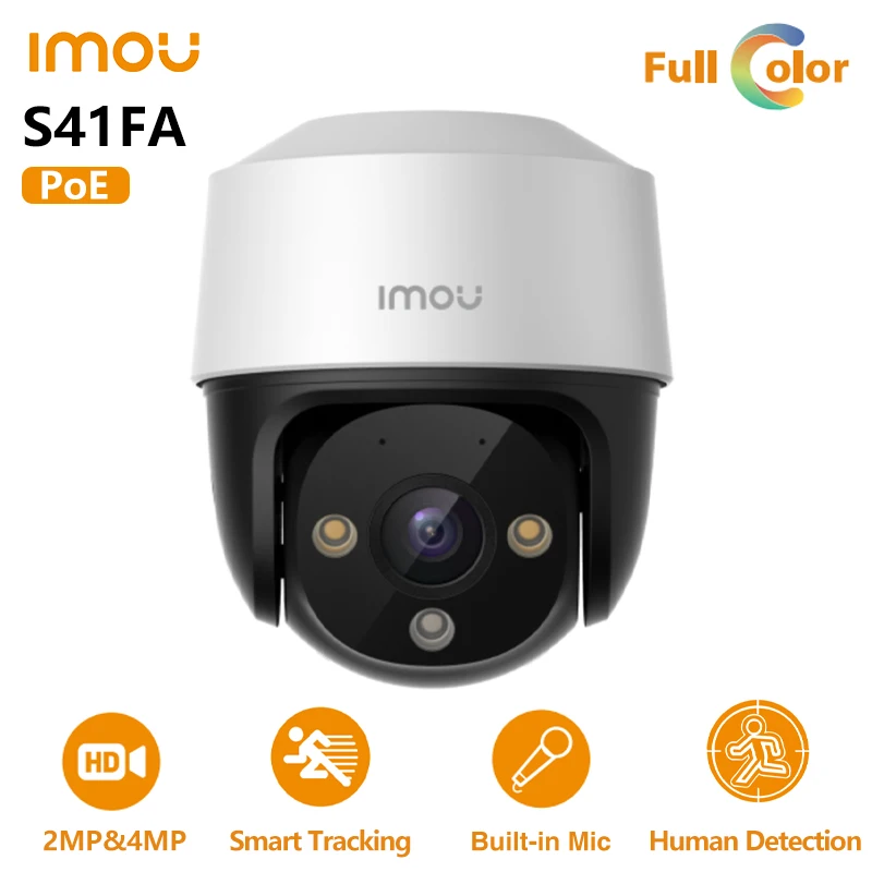 Imou 2Mp 4Mp Full Color Poe Camera Rilevamento Umano Smart Tracking Security Outdoor Home 360 ° Panoramica Ip Cam Ipc-S21Fa S41Fa