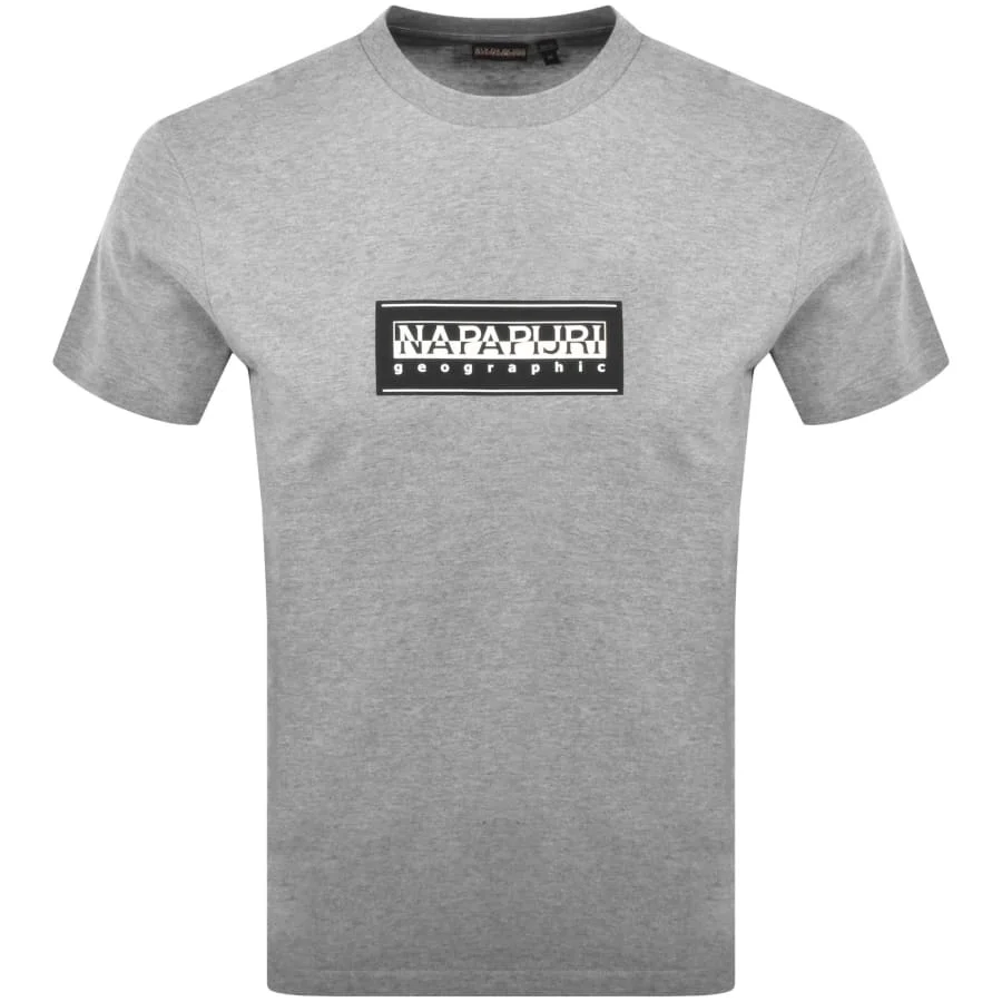 Luxury Brand Napapijri S Box T Shirt Grey Beauty Trendy