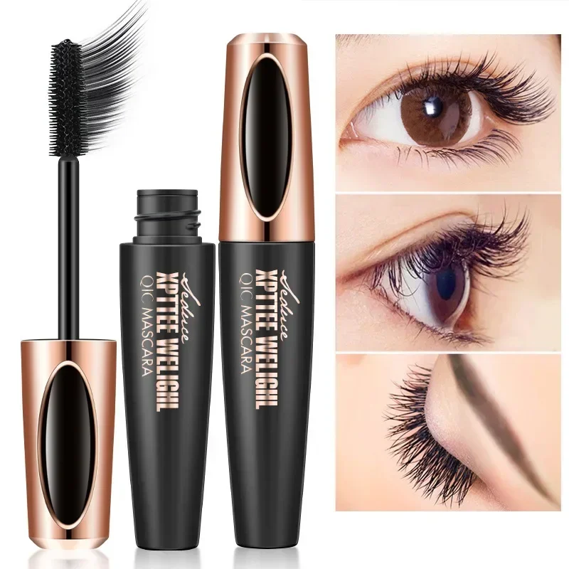 QIC Mascara per ciglia XPTTEE WELIGHL Lasting Mascara & Eyeliner pennello per ciglia in Silicone riccio lungo e spesso impermeabile 4D Mascara