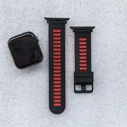 Versatile Silicone Sport Band - 42 44 45 49 S11 - 46mm (03 black red)