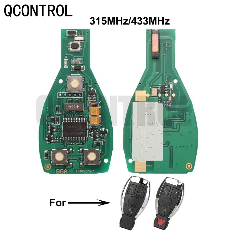 

QCONTROL Smart Key Circuit Board work for Mercedes Benz Supports NEC and BGA type Car Remote Controller Year 2000