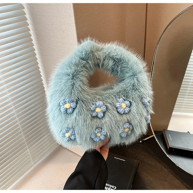 

Велюровые однотонные Модные индивидуальные сумки на молнии с верхней ручкой и цветами, Лидер продаж 2024, сумки на плечо для женщин, женские сумки