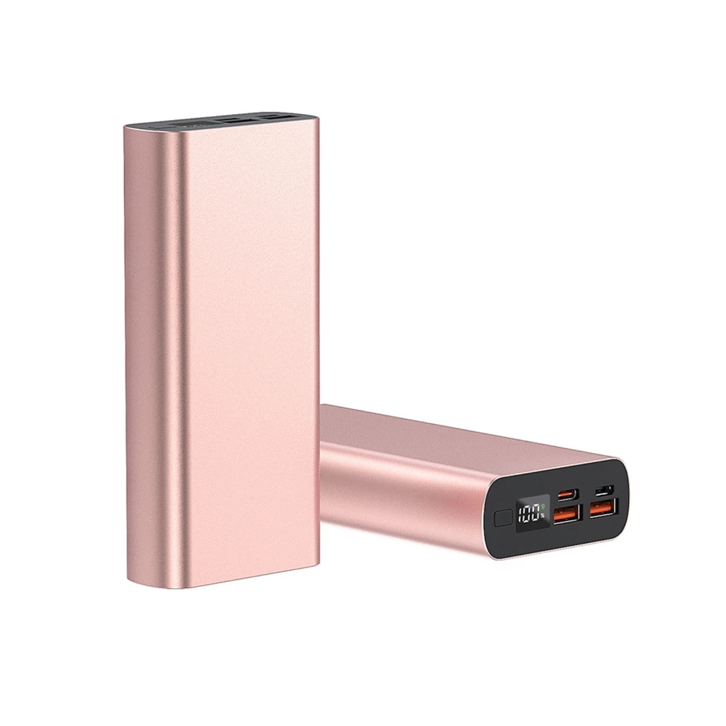 1pc DIY Batery Charging Case Enclosure for 1260110 Polymer Battery PD 22.5W Digital Display Type-C USB1/2 Micro-USB Ports