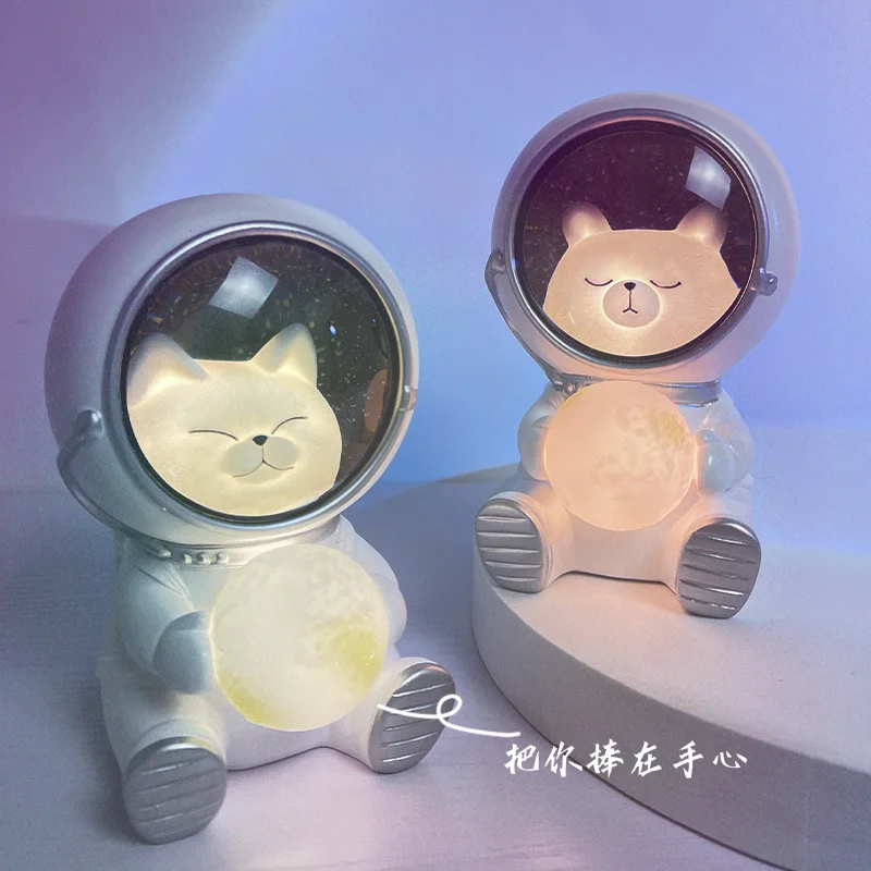 

Creative Cute Galaxy Guardian Pet Astronaut Night Light Personality Bedroom Decoration Lights Star Light Kids Toys Birthday Gift