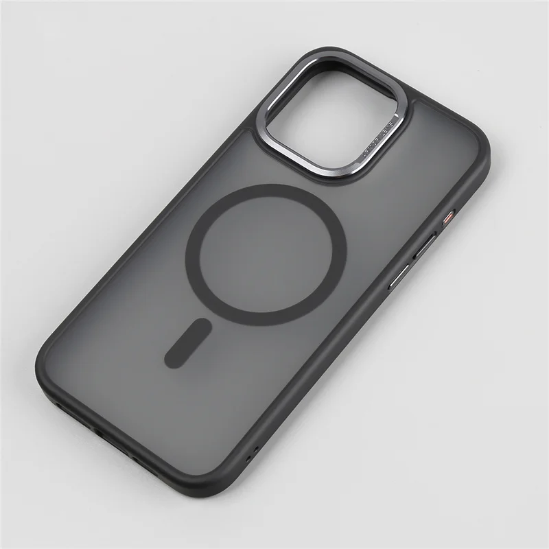 Magnetic Armor Protective Cover Matte Alloy Lens Wireless Charging Magsafe Case for iPhone 15 15Pro 15Plus 15Pro Max