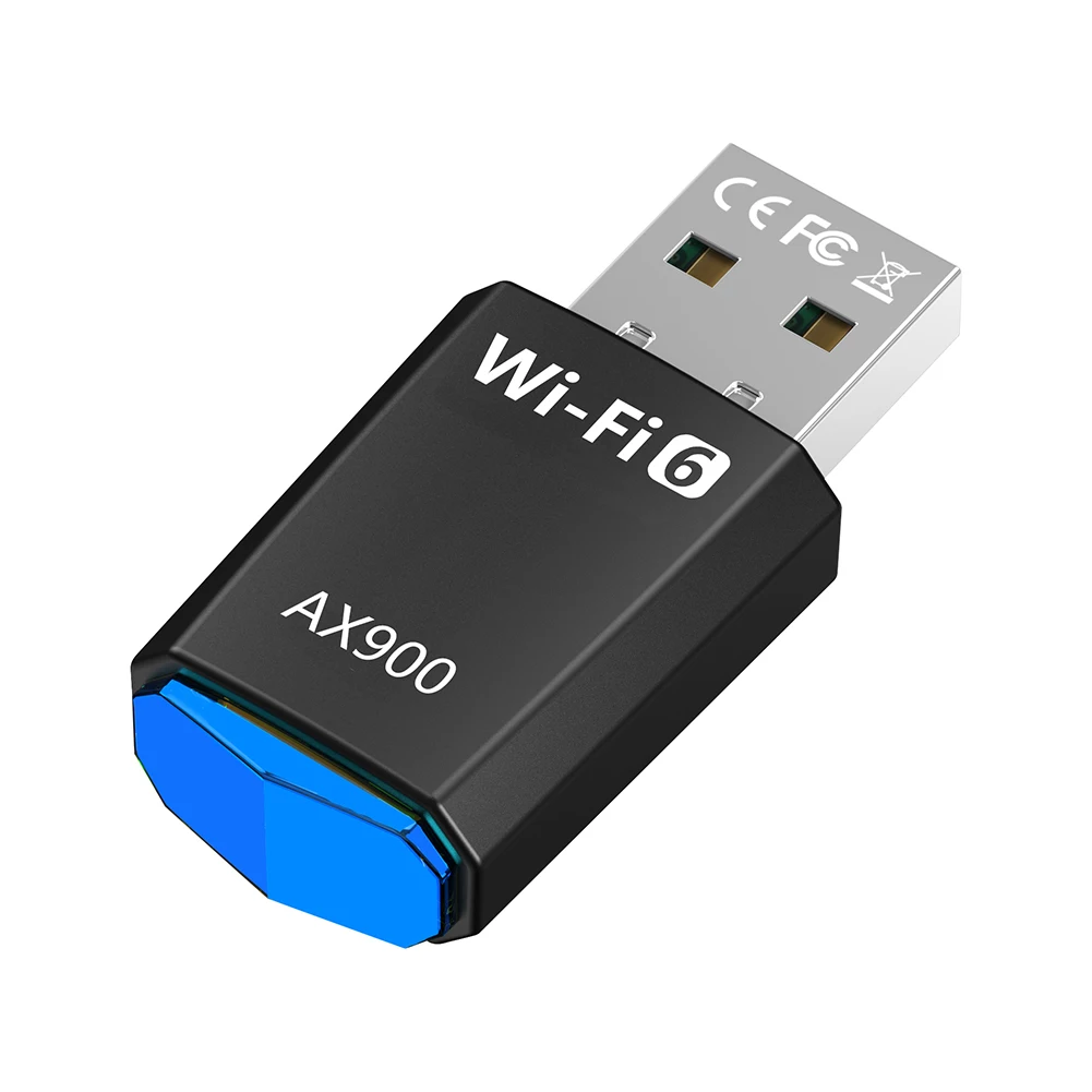 AX900 WiFi6 Smart Network Card Dual-Band Driver-Free Wireless Network Card 900Mbps USB Network Card 2.4G&5GHz for Win 7/10/11