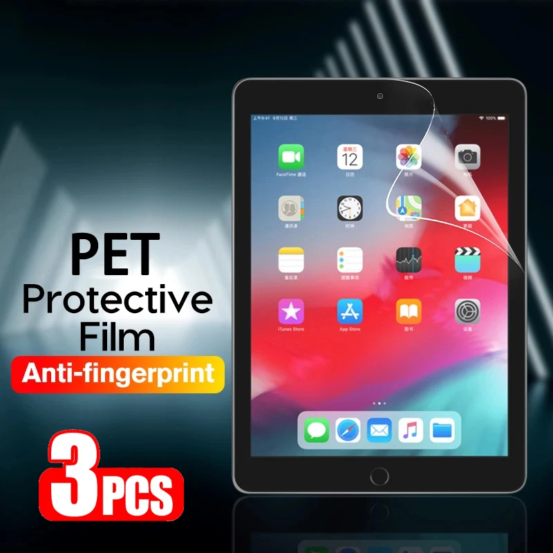 3Pcs Soft Pet Film Per Ipad Air 5 10.9 10Th Generation Mini 6 Screen Protector Ipad 10.2 9Th 8Th 7Th Pro 12.9 11 2022 2021 Film